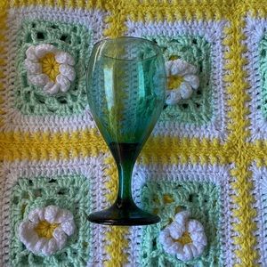Green wine glass